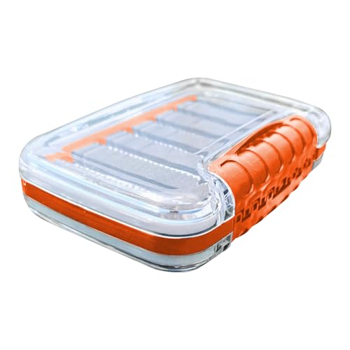 Generisch Jig Box, Waterproof Fly Fishing Case with Clear Lid, Easy Grip Double-Sided Lure Organizer, Suitable for Trout Nymphs Streamers Tackle Storage Use, 6.1x3.94x1.57in von Generisch