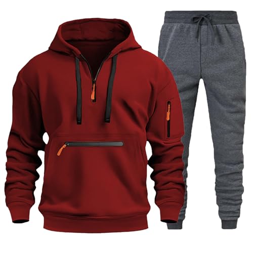 Generisch Jogginganzug Herren Baggy Präsentationsanzug Herren Gym Outfit Herren Jogginganzug Herren Freizeitanzug Tracksuit Joginanzuge Herren Retro Trainingsanzug Jogginganzug Herren 4Xl von Generisch
