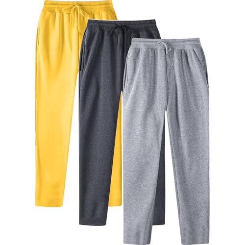 Generisch Jogginghose 3er Pack Herren Sporthose Lang Baumwolle Freizeithose Trainingshose Sweatpants Jogger Laufhose Breite Modern von Generisch
