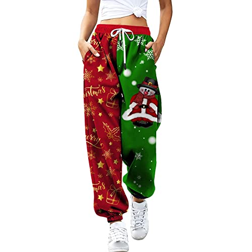 Generisch Jogginghose Damen Baggy Weihnachtshose High Waist Weihnachts Hose mit Kordelzug Wanderhose Weihnachten Bedruckte Trainingshose Sporthose Casual Yogahose Stoffhose Generisch Jogginghose Damen Baggy Weihnachtshose High Waist Weihnachts Hose mit Kordelzug Wanderhose Weihnachten Bedruckte Trainingshose Sporthose Casual Yogahose Stoffhose von Generisch