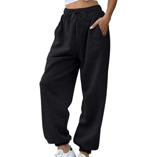 Generisch Jogginghose Damen Lang, High Waist Sporthose Mit Elastischem Yogahose Trainingshose Fleece-gefütterte extra Dicke Haremshose für Herbst und Winter Bequeme Stoffhose Sweatpants Hosen Damen Generisch Jogginghose Damen Lang, High Waist Sporthose Mit Elastischem Yogahose Trainingshose Fleece-gefütterte extra Dicke Haremshose für Herbst und Winter Bequeme Stoffhose Sweatpants Hosen Damen von Generisch