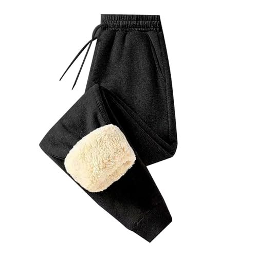 Generisch Jogginghose Damen Lang Baumwolle Freizeithose High Waist für Frauen Hose mit Taschen Sporthose Trainingshose Jogginghose Damen Baggy Sommerhose Damen Bequem und weich von Generisch