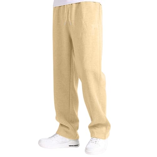 Jogginghose Herren Baggy Sweatpants Elastische Taille Jogging Hose Mit Taschen, Einfarbig von Generisch