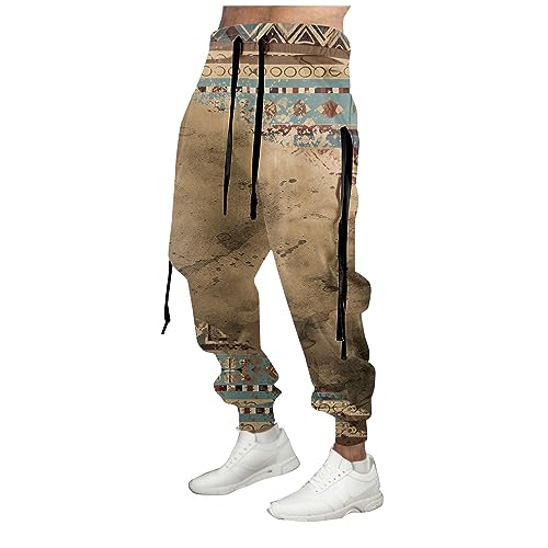 Generisch Jogginghose Herren Lang, Sweathose, Lange Sport Herren, Jogger Trainingshose Freizeithose Mit Taschen Baumwolle Sweatpants Lang Jogenhosen Dünn Jogging Männer (L, Army Green) von Generisch