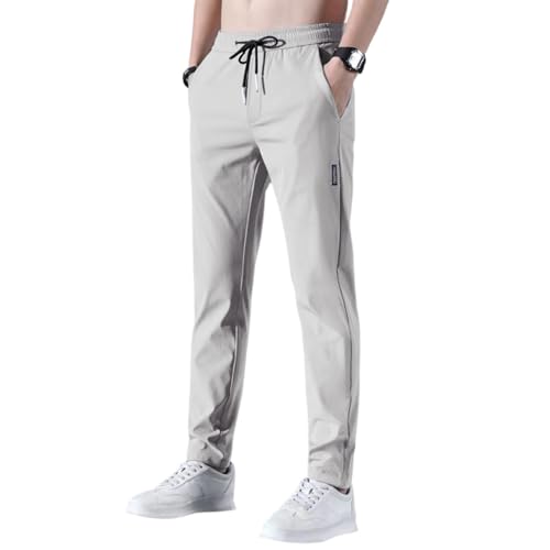 Generisch Jogginghose Herren Lang Sporthose Leichte Atmungsaktiv Schnelltrocknend Trainingshose Freizeithose Anzughose Latzhose Herrenhose Sommer Leicht von Generisch