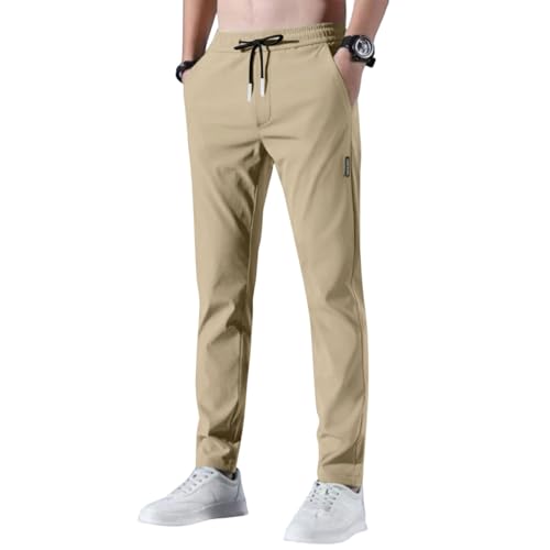Generisch Jogginghose Herren Lang Sporthose Leichte Atmungsaktiv Schnelltrocknend Trainingshose Freizeithose Motorradhose Graue Arbeitshosen Männer Jagdhose 4XL Pants Fitness Kleidung von Generisch