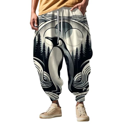Generisch Jogginghose Herren Sporthose Baggy Herren Lang Baumwolle Casual Freizeithose Leichte Trainingshose camuflash Jogginghose Herren Elegante Sporthose Herren lang Baggy Pants Short Herren von Generisch
