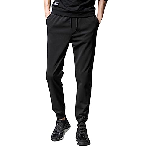 Generisch Jogginghose Herren Sporthose Herren Lang Baumwolle Freizeithose Trainingshose Sport Hosen Männer Open Leg Jogginghose Freizeithose Herren lang Polyester Fitness Hose Herren Gym lang von Generisch