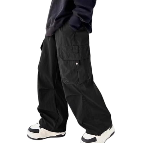 Generisch Jogginghose Kinder Jungen Hose Baggy Arbeitshose Casual Thermohose Freizeithose Trainingshose Mit Elastischer Taille Mode Y2k Streetwear Bequeme Teenager Sporthose von Generisch