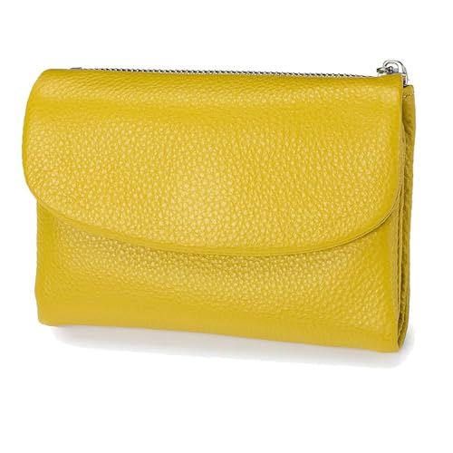 Generisch Joyfullygo Wallet, Joyfullygo Unisex Pebble Leather Wallet, with Credit Card Holder, Waterproof Large and Capacity (Yellow) von Generisch