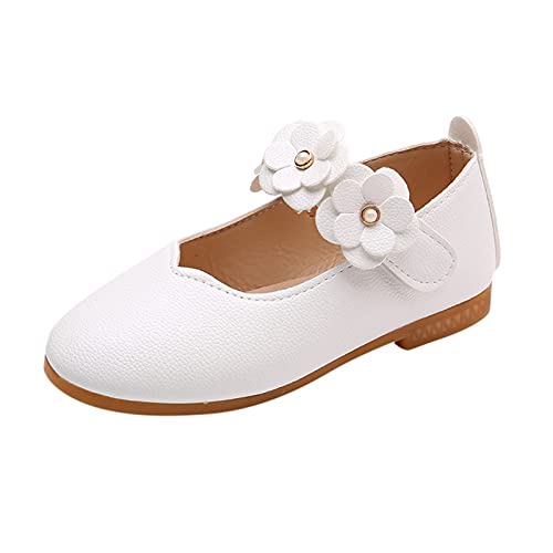 Generisch Junge Schuhe Student einzelne Kind Baby Schuhe Baby Prinzessin Mädchen weiche feste Gummistiefel Mädchen 34 (White, 32 Big Kid) von Generisch