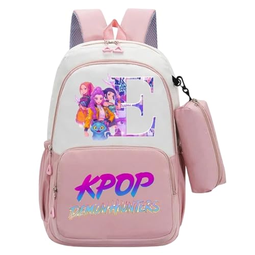 Generisch K-Pop-Dämonenjäger-Rucksack K pop Demon Hunters-Schultaschen Anime-Filmcharakter-Prints wasserdichte tragbare Schultasche Rucksack für Jungen Mädchen Fans von Generisch