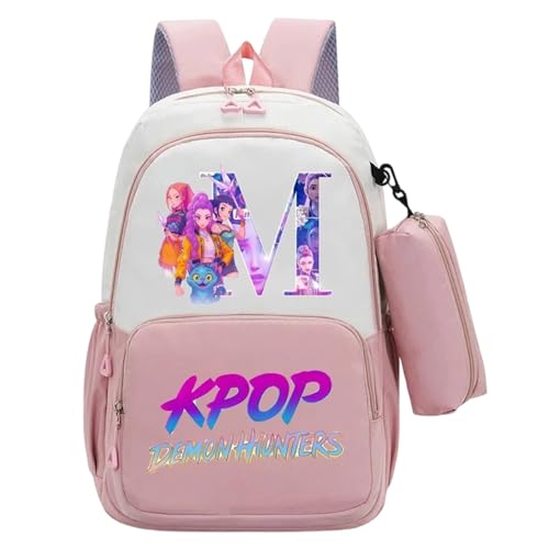 Generisch K-Pop-Dämonenjäger-Rucksack K pop Demon Hunters-Schultaschen Anime-Filmcharakter-Prints wasserdichte tragbare Schultasche Rucksack für Jungen Mädchen Fans von Generisch