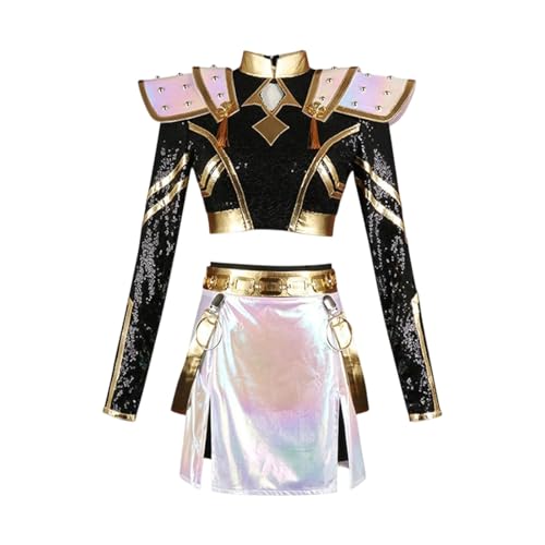 Generisch K pop Demon Hunters Costume Singers Matching Outfits Halloween Costumes, Birthday Party Cosplay Demon Hunters K pop Kostüm Sänger passende Outfits Halloween Kostüme B05 110 von Generisch