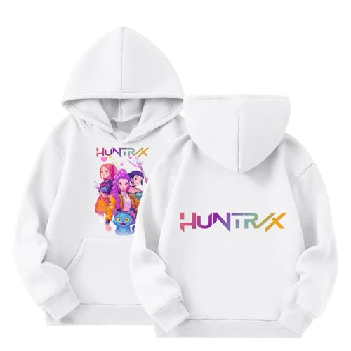 Generisch KPop Hoodie für Unisex Kinder K-Pop Kapuzenpullover mit Anime-Druck Langarm Demon Hunters Sweatshirt Lässige Oberteile für Jungen Mädchen 2-16 Jahre Streetwear von Generisch