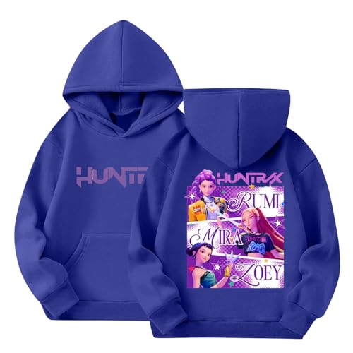 Generisch KPop Huntrix Hoodie für Jungen Mädchen K-Pop Streetwear Kapuzenpullover mit Anime-Druck Kinder von Generisch