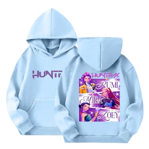 Generisch KPop Huntrix Hoodie für Jungen Mädchen K-Pop Streetwear Kapuzenpullover mit Anime-Druck Kinder von Generisch