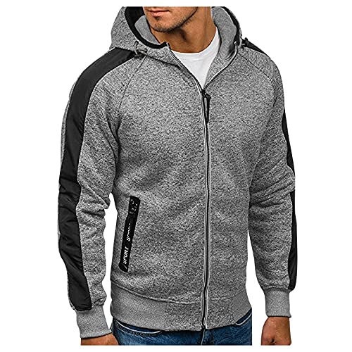 Generisch Kapuzenpulli Herren Hoodie Mit Reißverschluss 3XL Kapuzenpullover Herren Grau Regular Fit Sweatpullover Farbkontrast Sweatshirt Mit Taschen Kapuzenjacke Langarm Freizeitjacke Sweatjacke Generisch Kapuzenpulli Herren Hoodie Mit Reißverschluss 3XL Kapuzenpullover Herren Grau Regular Fit Sweatpullover Farbkontrast Sweatshirt Mit Taschen Kapuzenjacke Langarm Freizeitjacke Sweatjacke von Generisch