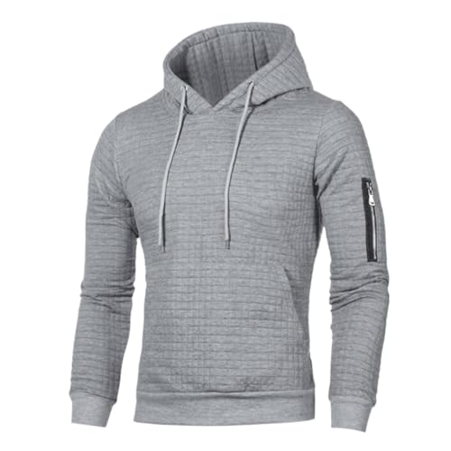 Generisch Kapuzenpulli Herren Hoodie Schwarz Kapuzenpullover Herren Casual Sweatpullover Langarm Sweatjacke Kordelzug Freizeitjacke Jacquard Kapuzenjacke Herbstjacke Atmungsaktive Arbeitsjacke von Generisch