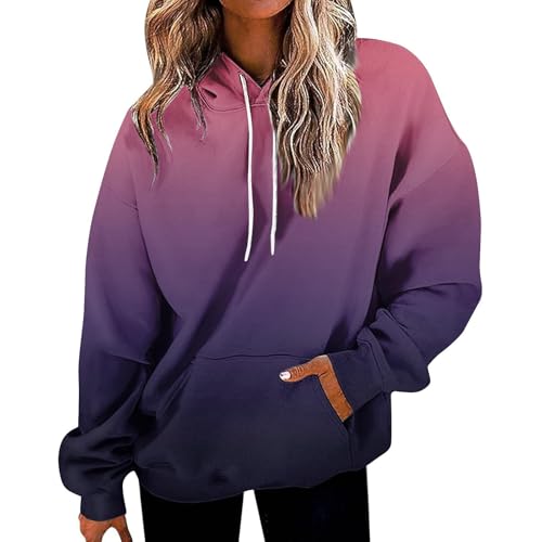 Generisch Kapuzenpullover Damen Hoodie Sweatshirt mit Kapuze Pullover Pulli Herbst Langarm Oberteile Hoodie Mit Reißverschluss Damen Hoodie Lang Damen Arbeitsjacke Damen Fleece von Generisch