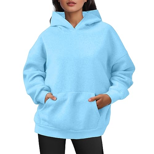 Generisch Kapuzenpullover Damen Hoodies Training Pullover Oberteile Frauen Sweatshirt Lässig Langarm Mode Pulli mit Kordel Hoody Oberteile Top von Generisch