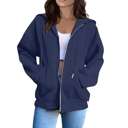 Generisch Kapuzenpullover Damen Knopfleiste Hoodie Pullover Langarm Herbst Winter Sweatshirt Oberteil Pulli Pullover Damen Sportlich Dynamische Orange von Generisch