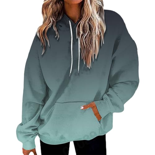 Generisch Kapuzenpullover Damen Knopfleiste Hoodie Pullover Langarm Herbst Winter Sweatshirt Oberteil Pulli Sport Pullover Damen Herbst faul von Generisch