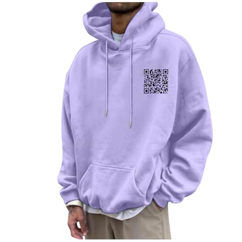 Generisch Humorous Sweatshirt Qr Code Unisex Pullover Funny Fu Hoodie Lustige Hidden Message Shirt Scannable Qrcode Unique von Generisch