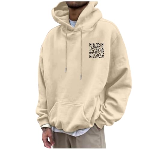 Generisch Humorous Sweatshirt Qr Code Unisex Pullover Funny Fu Hoodie Lustige Hidden Message Shirt Scannable Qrcode Unique von Generisch