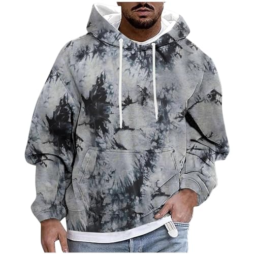 Generisch Kapuzenpullover Herren Hooded Sweatshirt Jungen und Herrens Pullover Multifunktionelle-Taschen Kapuzenpulli Einfarbig Kapuzenjacke Soft Kordelzug,Pullover Herren Slim Fit,Halloween von Generisch