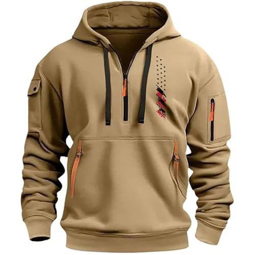 Generisch Kapuzenpullover Herren Mit Reißverschluss Baumwolle Sweatshirt Herren Mit Kapuze Halfzip Pullover Druckte Streetwear Einfarbig Sportshirt Outdoor Laufshirt Mit Ärmeltasche Trainingsshirt Generisch Kapuzenpullover Herren Mit Reißverschluss Baumwolle Sweatshirt Herren Mit Kapuze Halfzip Pullover Druckte Streetwear Einfarbig Sportshirt Outdoor Laufshirt Mit Ärmeltasche Trainingsshirt von Generisch