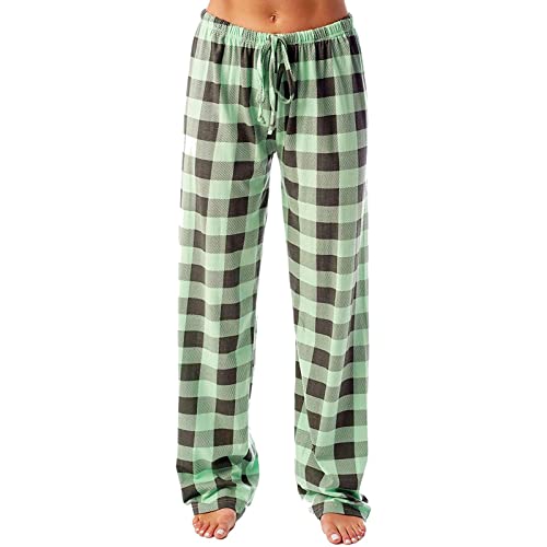 Generisch Karierte Hose Damen Pyjama Weihnachten Damen Schlafanzug Weihnachten Weihnachts Hosen Pyjama Hose Kariert Plüschhose Damen Weihnachtspyjama Damen Pyjama Hose Damen von Generisch