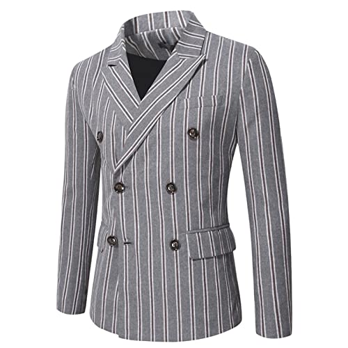 Generisch Karierter Sakko Herren Slim Fit Elegante Blazer Sommer Leicht Sakko Herren Regular Fit Männer Frühling Stylish Jackets Anzugjacke für Business Hochzeit Party von Generisch