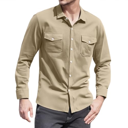 Generisch Kariertes Hemd Herren Bügelleicht Casual Formales Regular Poloshirt Herren Langarm Stretch Knitterfrei Fit Tshirt Comfort Für Formelle Anlässe Hochzeiten Bar Mitzvahs Khaki XL Generisch Kariertes Hemd Herren Bügelleicht Casual Formales Regular Poloshirt Herren Langarm Stretch Knitterfrei Fit Tshirt Comfort Für Formelle Anlässe Hochzeiten Bar Mitzvahs Khaki XL von Generisch