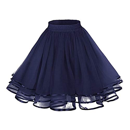 Generisch Karneval Damen 80er Puffy Tüllrock Tütü Röcke Tüll Petticoat Tüllrock Damen-Tüllrock Damen-Karneval Kostüm Damen sexy fasching von Generisch