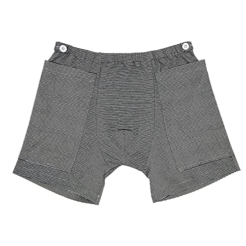 Generisch Katheter Unterwäsche Herren Urinbeutel Taschen Versteckte Nephrostomie-Beutelkleidung Bequem zum Ausgehen Midrise Katheter-Hosen für Männer Katheterunterwäsche Schwarz M von Generisch
