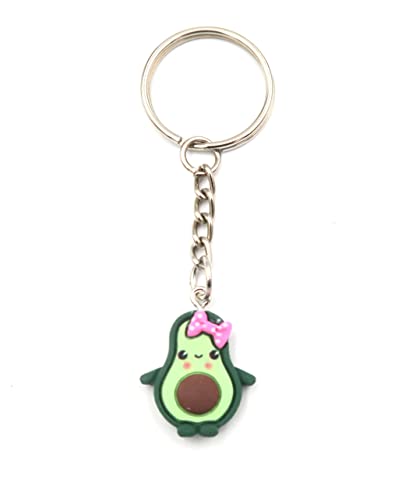 Generisch Kawaii Avocado Schlüsselanhänger silberfarben Tier Taschenanhänger von Generisch