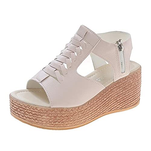 Generisch Keilsandalen Damen, Sandalen Damen Plateau Offene Zehen Keilsandalen - Keilabsatz Damenschuhe Sommer Bequem Strandsandalen Wedges Sommerschuhe Frauen Elegant Schuhe Mit Generisch Keilsandalen Damen, Sandalen Damen Plateau Offene Zehen Keilsandalen - Keilabsatz Damenschuhe Sommer Bequem Strandsandalen Wedges Sommerschuhe Frauen Elegant Schuhe Mit von Generisch