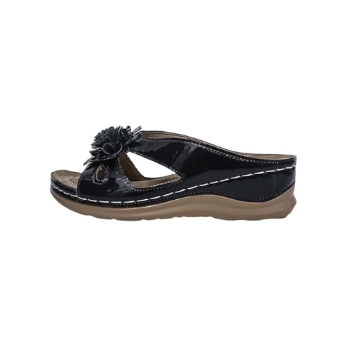 Generisch Keilsandalen Damen Schwarz Peeptoe Sandalette Plateau Sandalen Mit Keilabsatz Slip-On Pantoletten Flach Hohl Slippers Bequem Hausschuhe Mit Weichen Sohlen Atmungsaktiv Strandsandalen Generisch Keilsandalen Damen Schwarz Peeptoe Sandalette Plateau Sandalen Mit Keilabsatz Slip-On Pantoletten Flach Hohl Slippers Bequem Hausschuhe Mit Weichen Sohlen Atmungsaktiv Strandsandalen von Generisch
