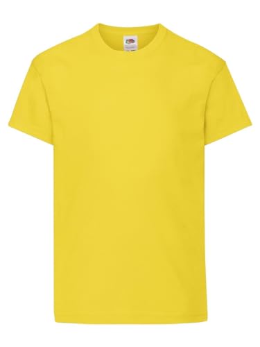 Generisch Kids Original T-Shirt für Kinder, kurzärmlig, 100 % Baumwolle, Gelb, Größe 104 cm von Generisch