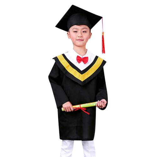 Generisch Kinder Abschlusskostüm,Graduation Talar Graduation Hat Abschluss Robe Abschlusskleid Quasten Kappen Set Doktorhut Quaste Und Umhang Abschlussrobe Mütze Für Den Kindergarten von Generisch