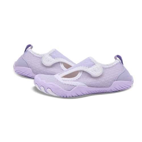 Generisch Kinder Badeschuhe, Mädchen Jungen Barfußschuhe Aquaschuhe Schwimmschuhe Wasserschuhe rutschfeste Schnell Trocknend Atmungsaktive Leichte Strandschuhe für Beach Pool von Generisch