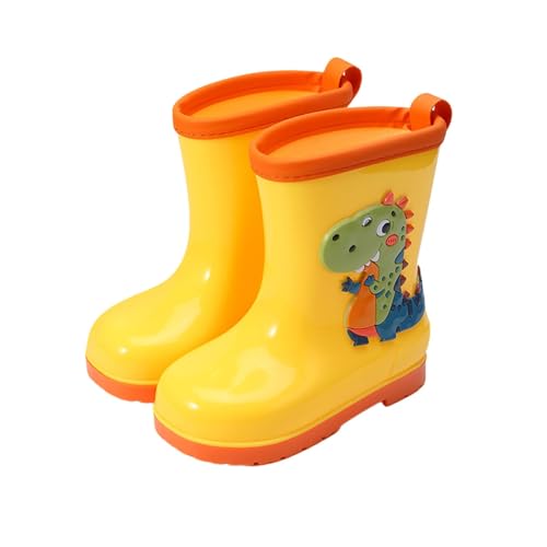 Generisch Kinder Gummistiefel Mädchen Leichte Regenzeit Boots Outdoor Anti-Rutsch Halbhoch Regenzeit Verstellbare Boots Jungen und Mädchen Kinderstiefel von Generisch