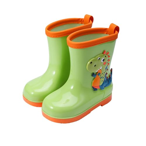 Generisch Kinder Gummistiefel Mädchen Leichte Regenzeit Boots Outdoor Anti-Rutsch Halbhoch Regenzeit Verstellbare Boots Jungen und Mädchen Kinderstiefel von Generisch