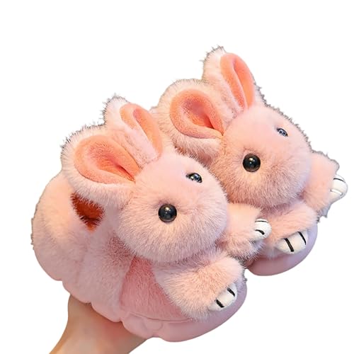 Generisch Kinder Hausschuhe Warme Mädchen Pantoletten mit Hinten Barfussschuhe Kuschel Schuhe Einfarbig Foam Sohle Breite Lässige Schlappen Flauschig Leichte Winterschuhe von Generisch