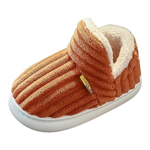 Generisch Kinder Hausschuhe für Mädchen Jungen Wärme Plüsch Pantoffeln Rutschfeste Kuschelig Weite Leicht Cartoon Slippers Atmungsaktive Lauflernschuhe Jungen Mädchen Slippers von Generisch