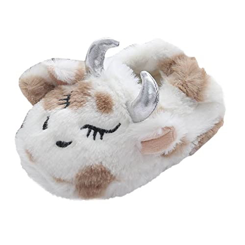 Generisch Kinder Hausschuhe für Mädchen Jungen Warm Filzpantoffeln mit -Motiven Weich Leichte rutschfeste Hüttenschuh Slippers Kids Home Winterschuhe Stoffschuhe von Generisch