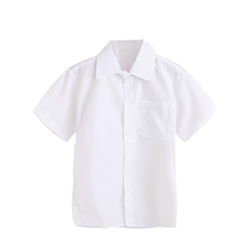 Generisch Kinder Hemd Jungen Weiß Kurz Einfarbige Hemdbluse Baumwolle Revers Bügelfreie Student Hemd Sommer Kurzarmhemden Kleinkind Hemdjacke Mit Brusttasche Button Down Freizeithemd Generisch Kinder Hemd Jungen Weiß Kurz Einfarbige Hemdbluse Baumwolle Revers Bügelfreie Student Hemd Sommer Kurzarmhemden Kleinkind Hemdjacke Mit Brusttasche Button Down Freizeithemd von Generisch