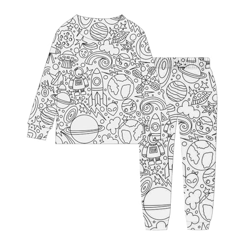 Generisch Kinder Junge Mädchen Schlafanzug Set Dinosaurier Pyjamas Set Baumwolle Langarm Schlafanzüge Zweiteilig Nachtwäsche 92 98 104 110 116 122 128 von Generisch
