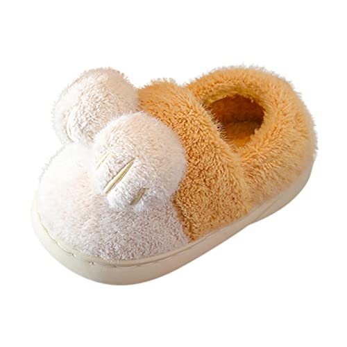 Generisch Kinder Jungen Mädchen Winter Hausschuhe Pantoffeln Warm Plüsch Niedlich Karikatur Tier Kinderhausschuhe Kids Home Winterschuhe Stoffschuhe von Generisch